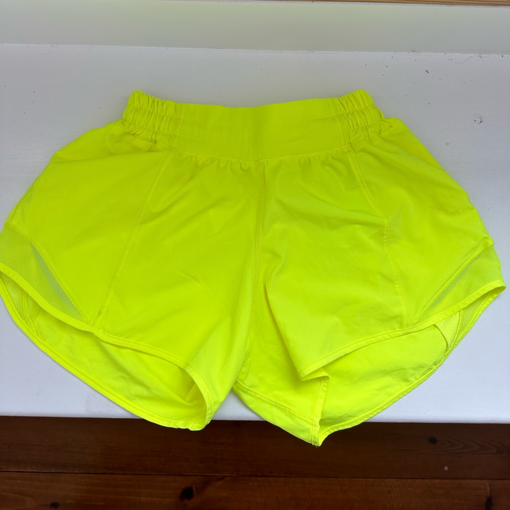 Neon 4” inseam lululemon shorts
